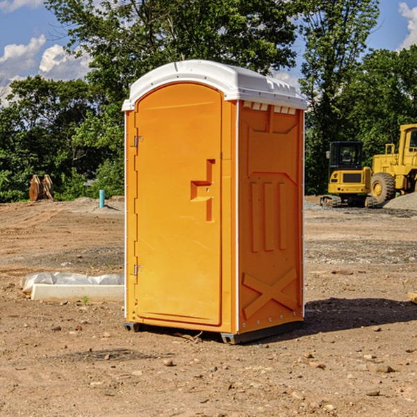 how often are the portable toilets cleaned and serviced during a rental period in Forkland AL